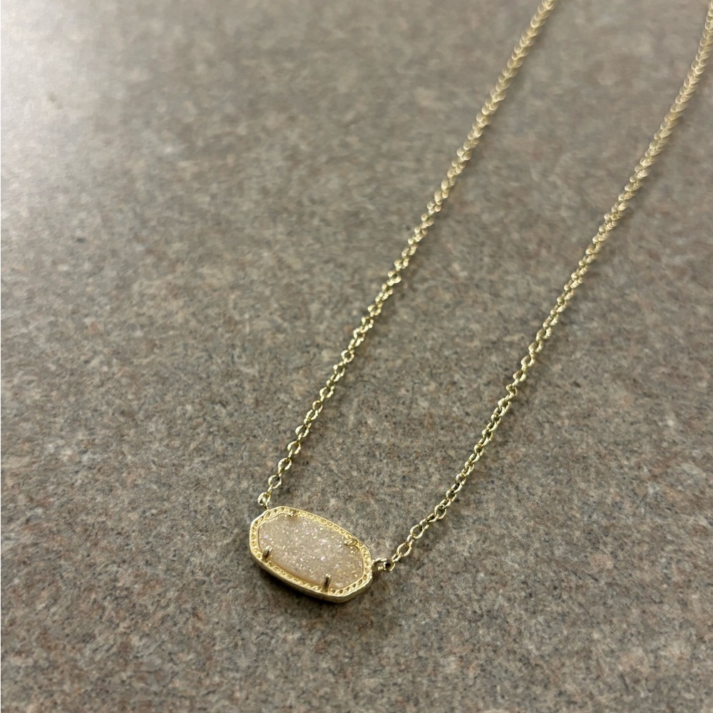 Kendra Scott White Drusy Elisa Necklace